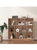 COSTWAY Bücherregal mit 10 Fächern 120 x 24 x 104 cm in Hellbraun