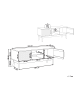 Beliani TV-Möbel LYNWOOD in Braun - (W) 117 x (H) 48 x (L) 40 cm