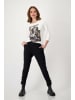 monari Rundkragen Langarmshirt für Damen in uni
