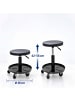 relaxdays Werkstatthocker in Schwarz - (H)42-56 x ø38 cm