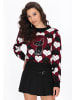 myMo ROCKS Sweater in black burgundy
