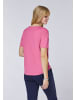 Polo Sylt T-Shirt mit Pigment-Print im Label-Stil in Pink