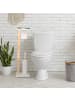 relaxdays WC Garnitur in Weiß/ Natur - (B)23 x (H)80,5 x (T)18 cm