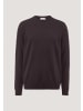Hessnatur Strick Pullover in schwarzbeere
