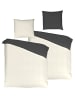 JACK 4 tlg. Perkal Bettwäsche Wende in Creme/Anthrazit