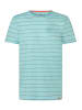 Timezone Gestreiftes T-Shirt Rundhals Kurzarm Design in Blau