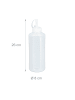 relaxdays 16x Quetschflasche in Transparent - 1 l