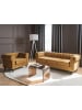 Beliani 2-tlg Chesterfield Sofa CHESTERFIELD in Gold/Schwarz