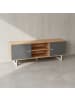 KADIMA DESIGN Lowboard Eiche-Dekor Grau 150x55x40 cm TV-Kommode Modern, Design in Braun-Grau