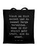 Mr. & Mrs. Panda Tote Bag Spruch Selbstvertrauen stärken mit Spruch in Schwarz