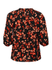 KAFFE curve Langarm-Bluse KCtrine Regular fit in Red Flower
