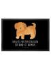 Mr. & Mrs. Panda Schmutzmatte Hund Flauschig mit Spruch in Schwarz