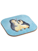 Mr. & Mrs. Panda Tassenuntersetzer Pinguin umarmen ohne Spruch in Eisblau