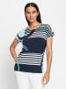 Heine Druck-Shirt in marine-hellblau-gemustert