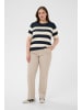 KAFFE curve Strickpullover KClizzy Regular fit in Navy/Turtledove Bold Stripe
