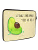 Mr. & Mrs. Panda Hülle Laptop Avocado Schwangerschaft mit Spruch in Gelb Pastell