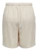 ONLY Shorts mit Bindeband in Leinenoptik in Sand
