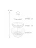 relaxdays Obst Etagere in Weiß - (H)47 x Ø 30 cm