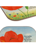 Mr. & Mrs. Panda Glasuntersetzer Blume Mohnblume Design mit Spruch in Weiß