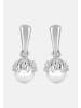 Diamant Exquis Ohrringe aus 375 Weißgold mit Perle mit Diamant