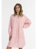 IZIA Damen Midikleid Mit Allover-Print in Neon Pink