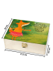 Mr. & Mrs. Panda Teebox Holz Fuchs Ballerina Design mit Spruch in Weiß