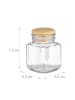 relaxdays 16 x Gewürzgläser in Transparent/ Natur - (B)5,5 x (H)7,5 x (T)5,5 cm
