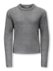 KIDS ONLY Pullover KOGJEANETT LIFE LS RIB in medium grey melange