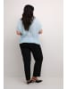 KAFFE curve Kurzarm-Bluse KCami Loose fit in Celestial Blue