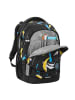 Coocazoo Schulrucksack-Set MATE Crazy Artnight 3-tlg., in Schwarz/Blau/Gelb