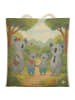 Mr. & Mrs. Panda Tote Bag Koala Familie zwei Design ohne Spruch in Weiß