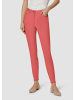 MADELEINE Mid Waist Skinny-Hose mit Fransen in lachs