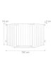relaxdays 3-teiliges Sicherheitsgitter Set in Weiß - (B)85–180 x (H)74 cm