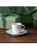 Villeroy & Boch 6er Set Espressotassen mit Untertassen Pura 50 ml in weiß