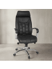 KADIMA DESIGN Bürostuhl | Echtleder, Schwarz, 120kg, Wippfunktion, Armlehnen