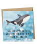 Mr. & Mrs. Panda Klappkarte Orca mit Spruch in OZeichenanblue