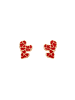myMo Women Stud Earrings in Rose Gold Red