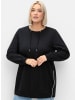 sheego Sweatshirt in schwarz