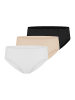 Schiesser Slip Invisible Cotton in Schwarz / Weiß / Sand