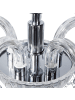 Beliani Pendelleuchten LOCONE in Transparent/Silber - (W) 55 x (H) 185 x (L) 55 cm