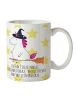 Mr. & Mrs. Panda Tasse Einhorn Hexe mit Spruch in Weiß