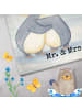 Mr. & Mrs. Panda Handtuch Pinguine Kuscheln Design mit Spruch in Weiß