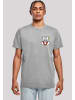 F4NT4STIC T-Shirt Looney Tunes Bugs Bunny Face Faux Pocket in grau meliert