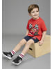 Kidsworld Shirt & Shorts in rot+schwarz
