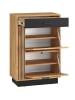 Feldmann-Wohnen Schuhschrank Vasco Gold Craft Eiche / schwarz 60 / 34 / 91cm