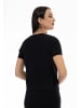 faina Damen Kurzarm-Pullover in Schwarz