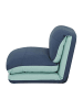 MCW Relaxsessel E68, ausklappbar, Hellblau/dunkelblau
