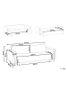 Beliani Schlafsofa KVAM in Weiß/Braun - (W) 242 x (H) 85 x (L) 99 cm