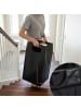 relaxdays Wäschesammler in Braun/ Schwarz - (B)73 x (H)72 x (T)33 cm