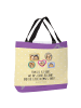 Mr. & Mrs. Panda Schultertasche Igel Familie mit Spruch in Gelb Pastell